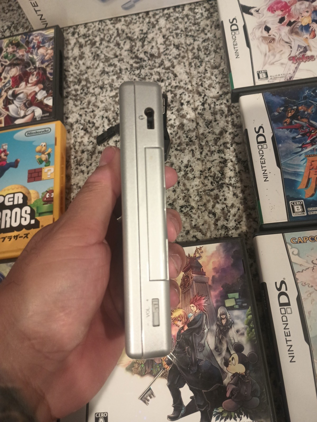 Nintendo DS Lite Launch Edition Silver Handheld System 11 Games