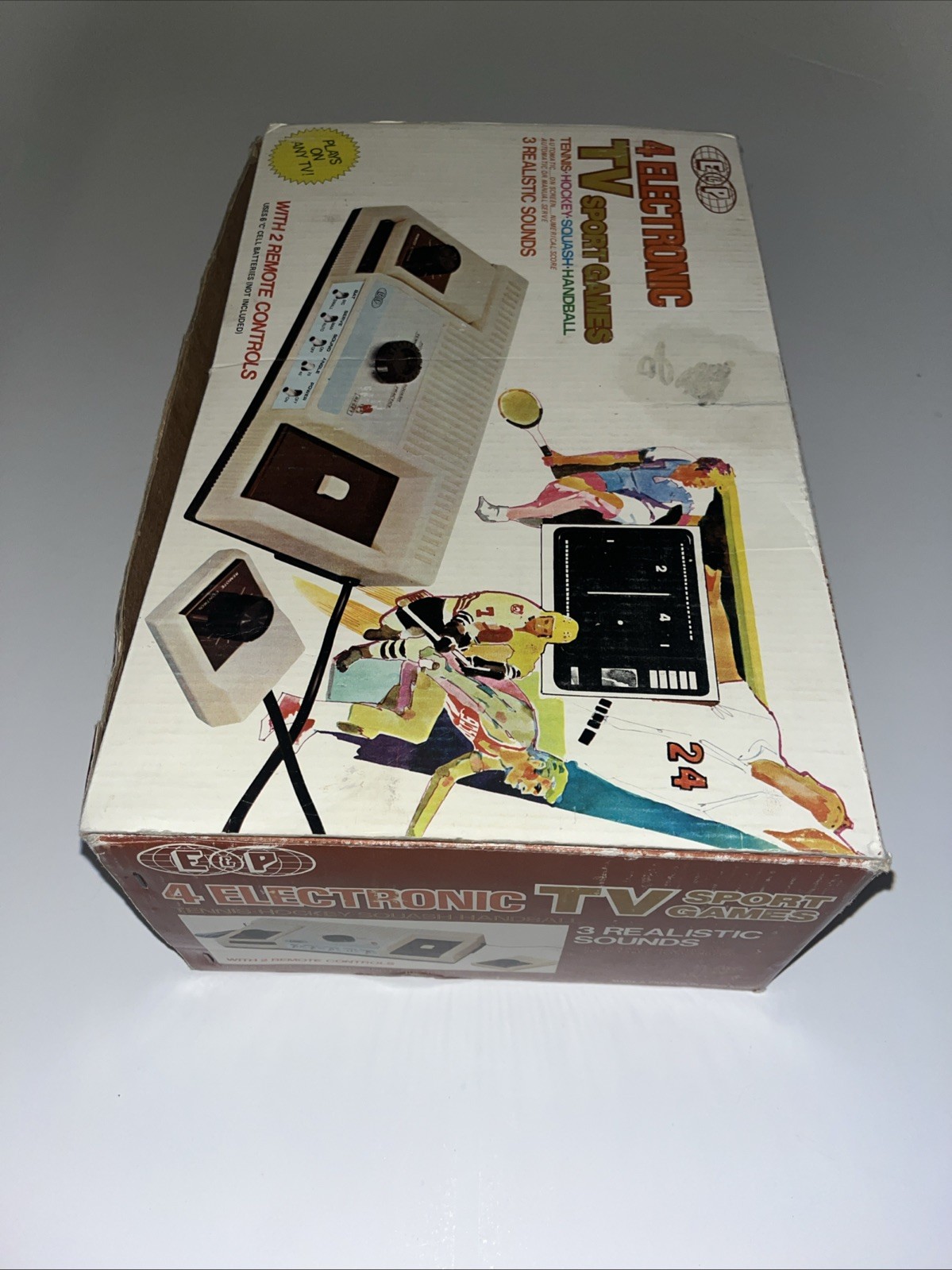 E&P EP800 Sharp Magnavox 4 Sports Electronic Video Games 1977 Manual Box