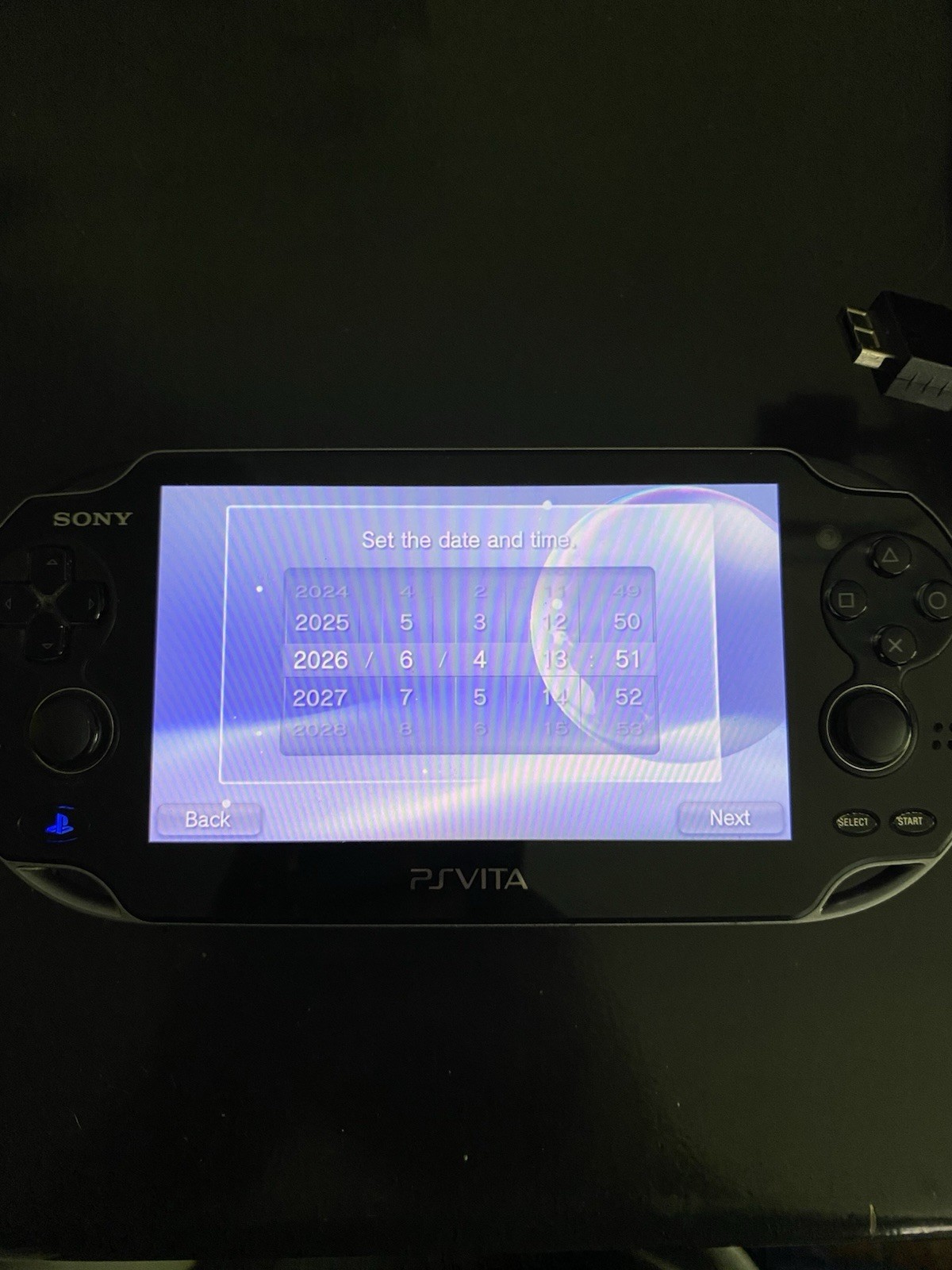 PSVita 1000 Crystal Black OLED With 8gb Storage Card