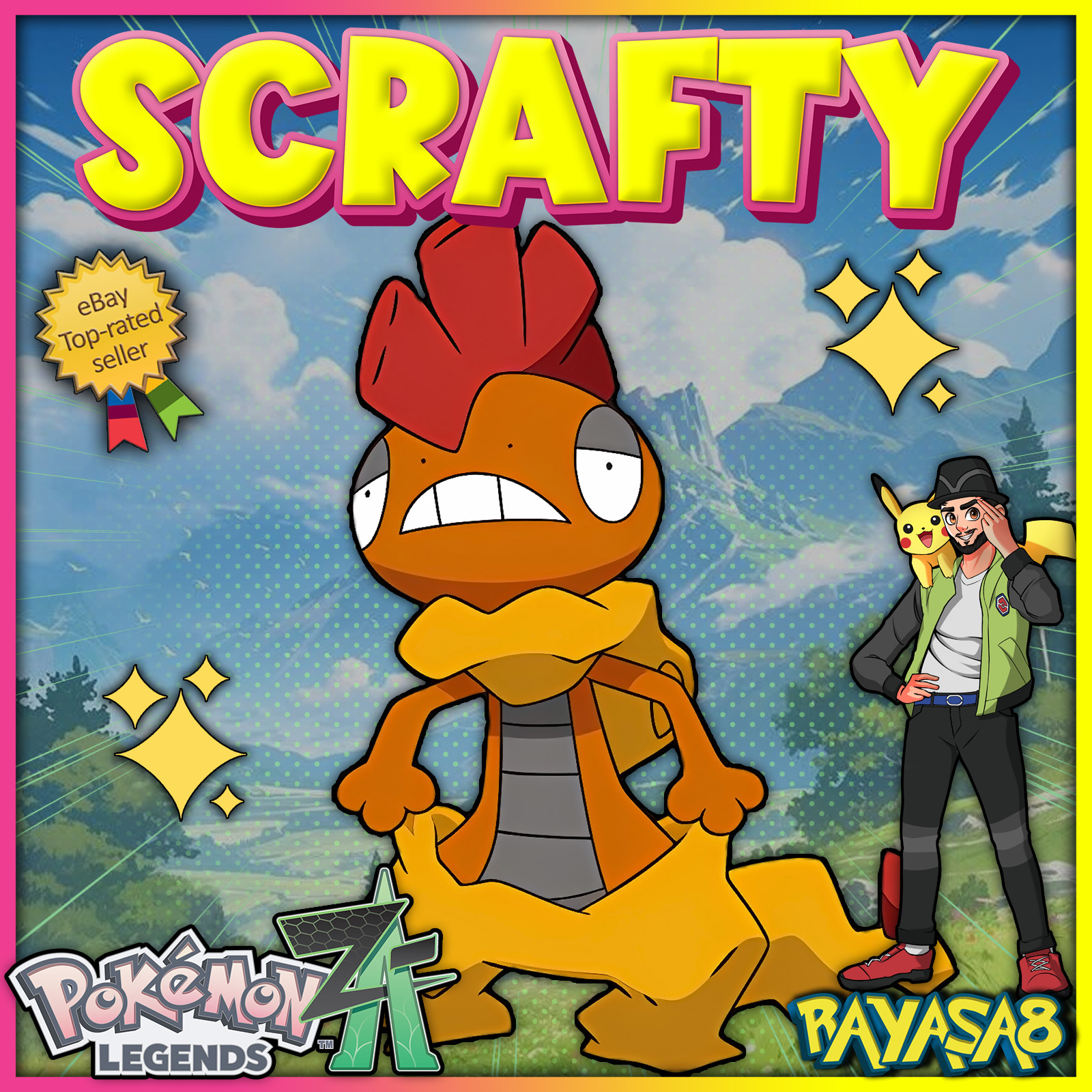 Scrafty Alpha Pokemon Legends ZA 6IV Best Stats Home🌟 Mega Evolution Shiny/Non