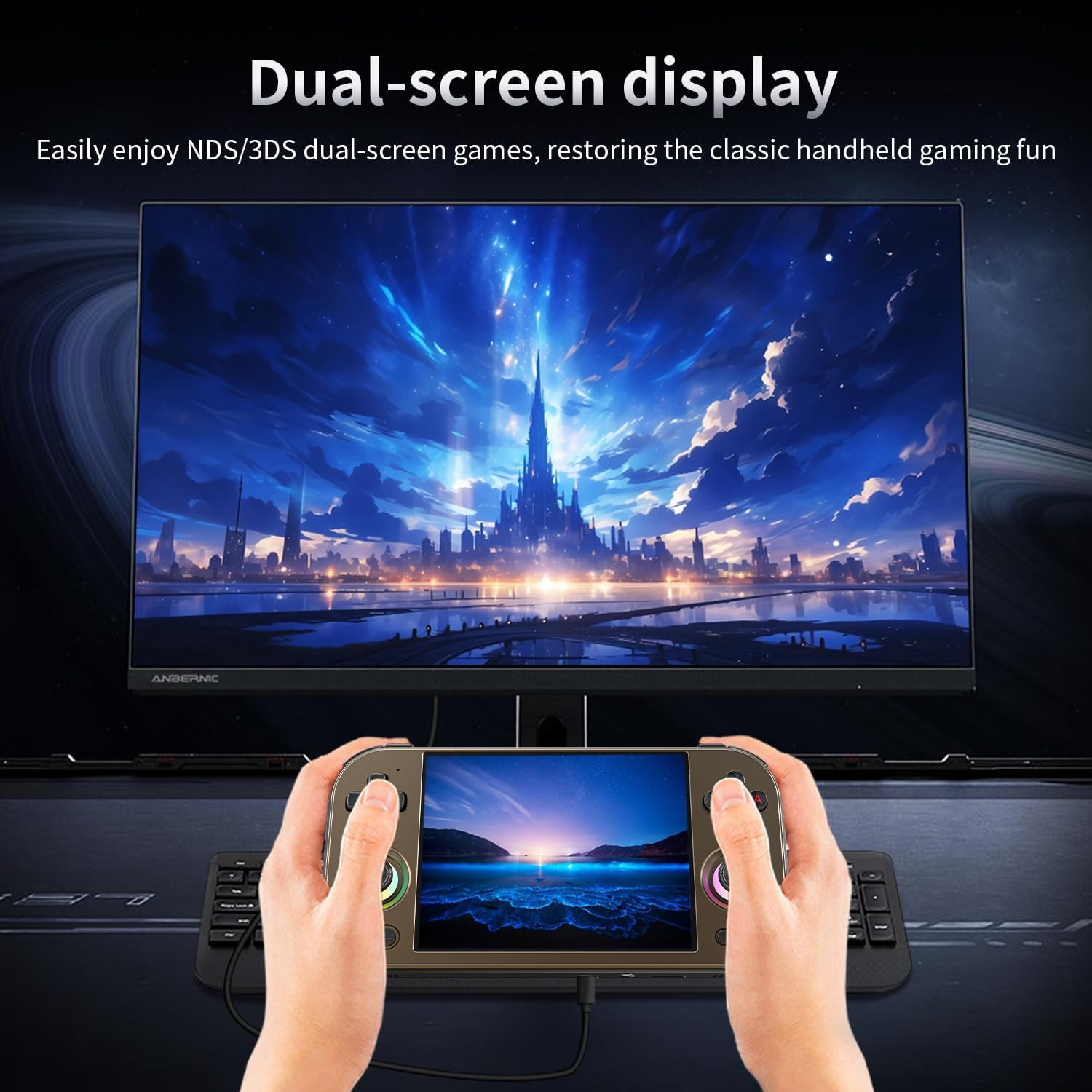 RG477M Retro Handheld Game Console , Aluminum Alloy CNC Dimensity 8300 Android14