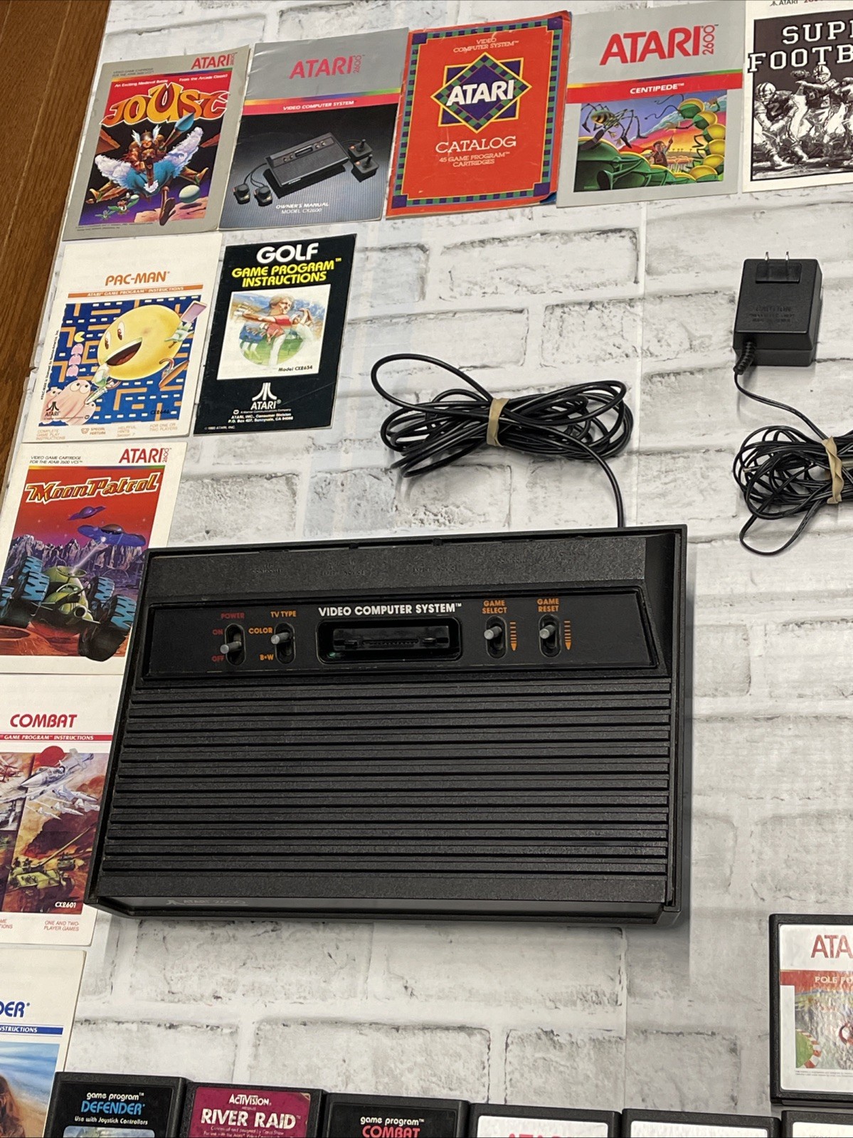 Atari 2600 Vader Black Console Bundle – Cleaned, Tested Working VGC + 12 Games
