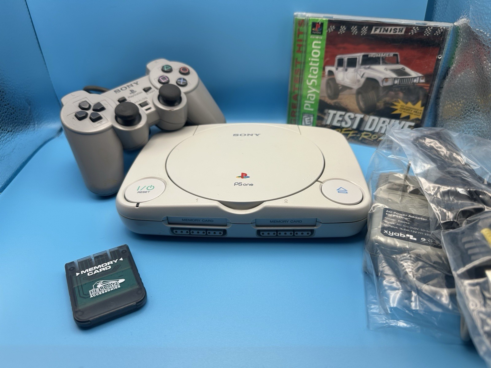 Sony PSOne PlayStation 1 Slim Console Bundle SCPH-101 Restored, Tested, Working