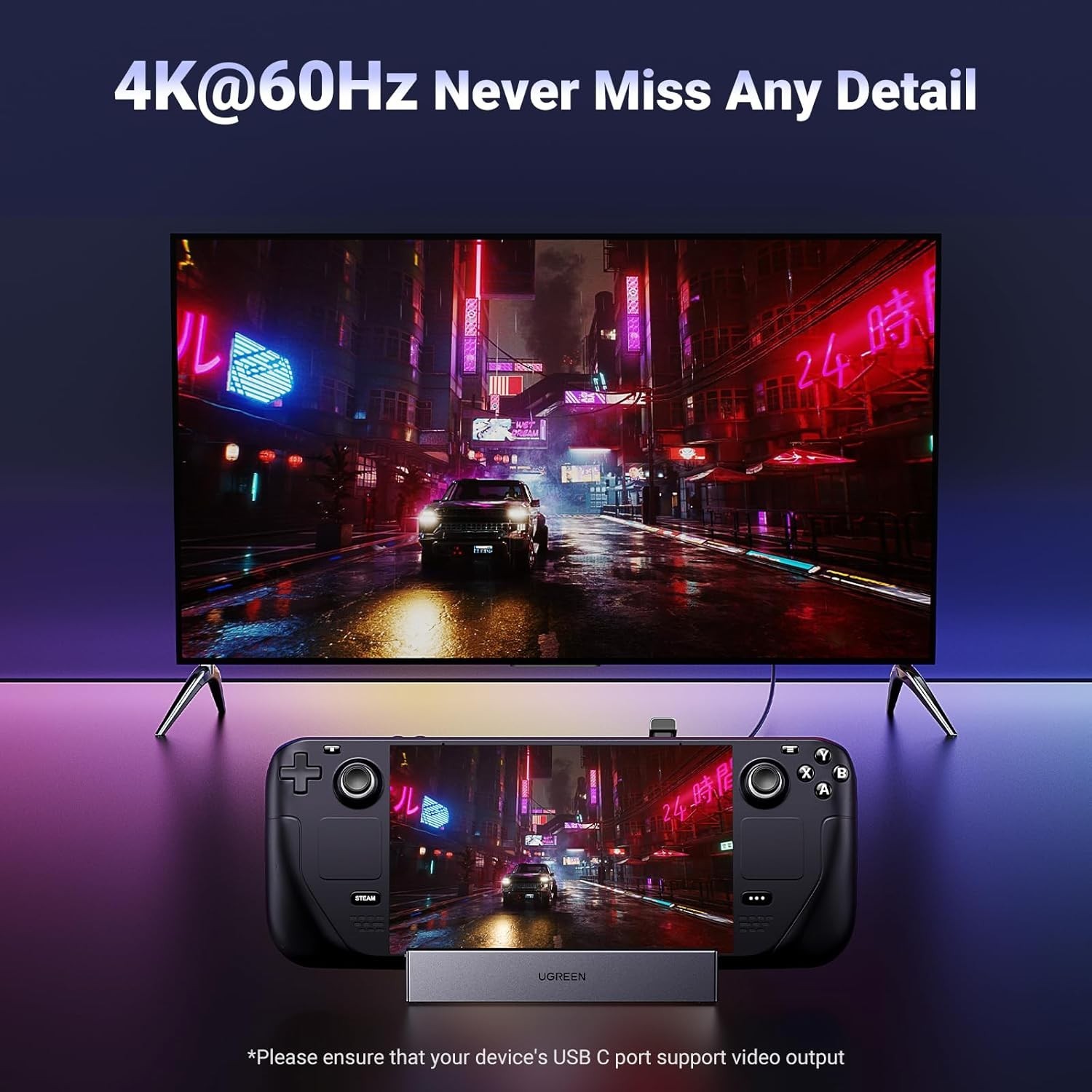 Versatile USB C Docking Station: 4K Display & PD 100W Fast Charging for Gamers