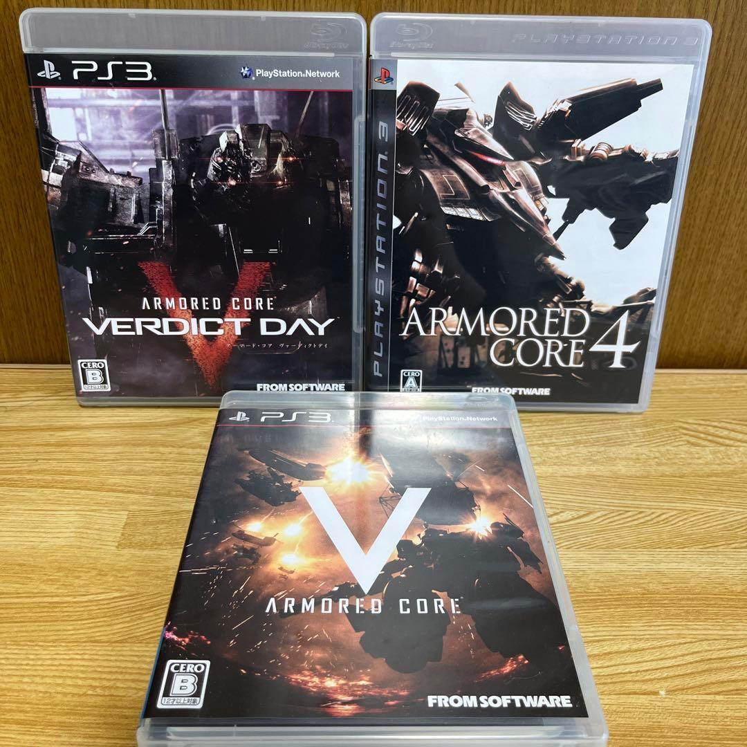 PS3 Armored Core 4 5 Verdict Day Set of 3 Tested Games