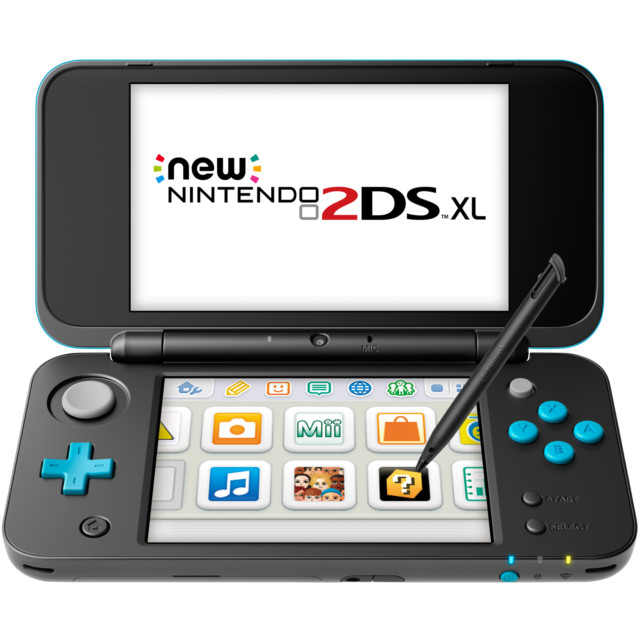 Nintendo 2DS XL Black/Turquoise Handheld System with Mario Kart 7 Bundle