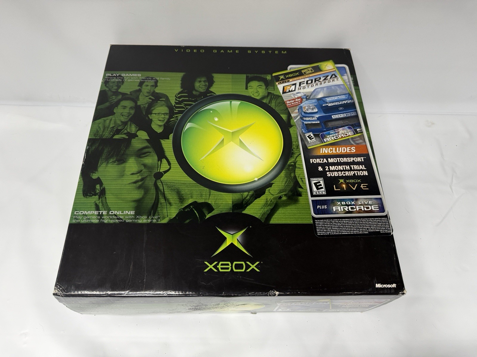CIB Complete Microsoft Xbox Console! Tested. Forza, Cables, Controller, Manuals