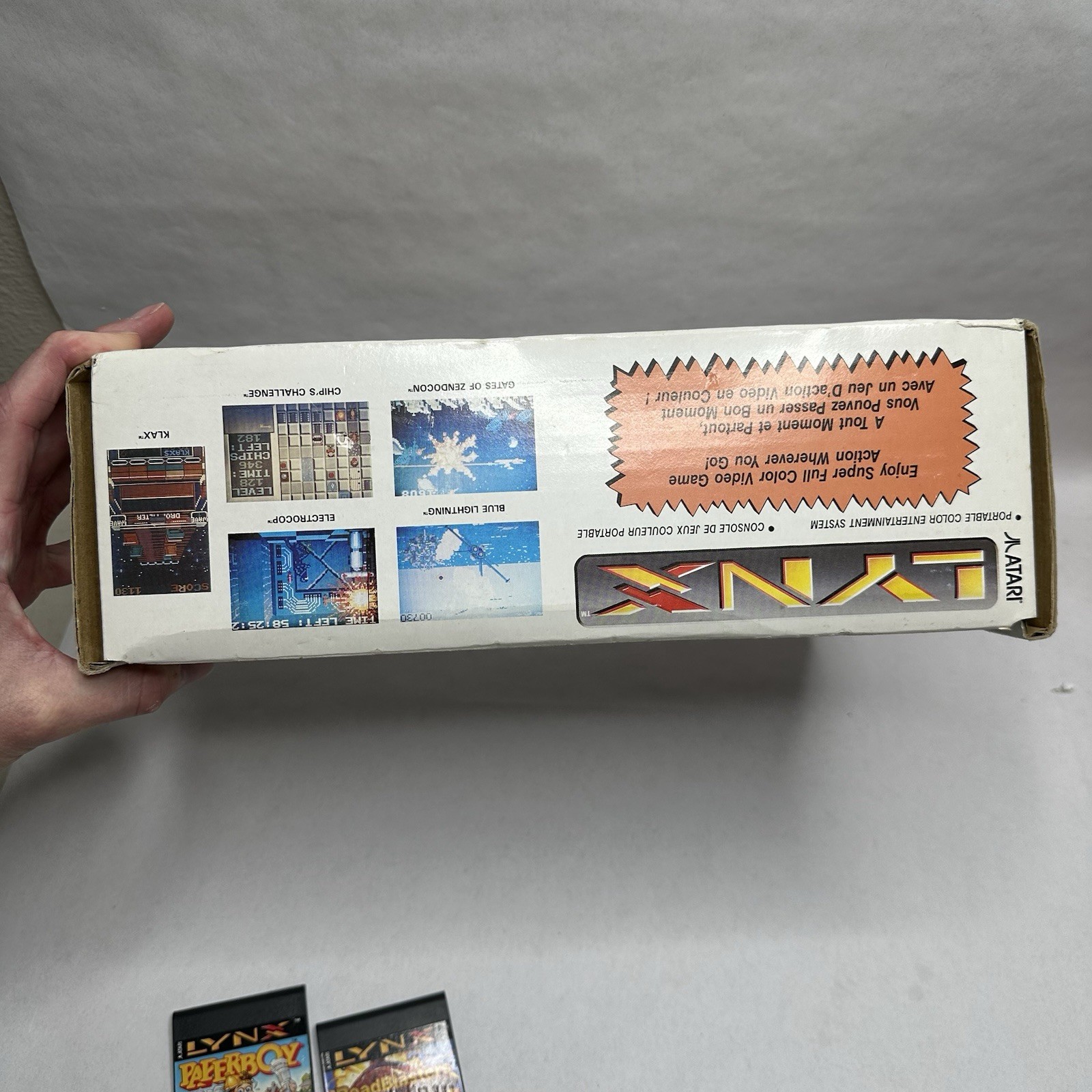 Atari Lynx Gaming System with Original Box Tested and 11 Games Power Cord READ
