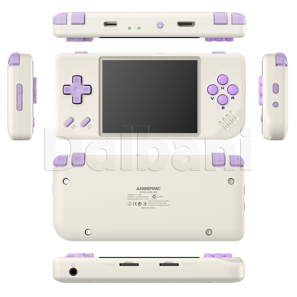 RG28XX Beige Anbernic Retro Handheld Game Console 2.83 Inch IPS Screen 64G