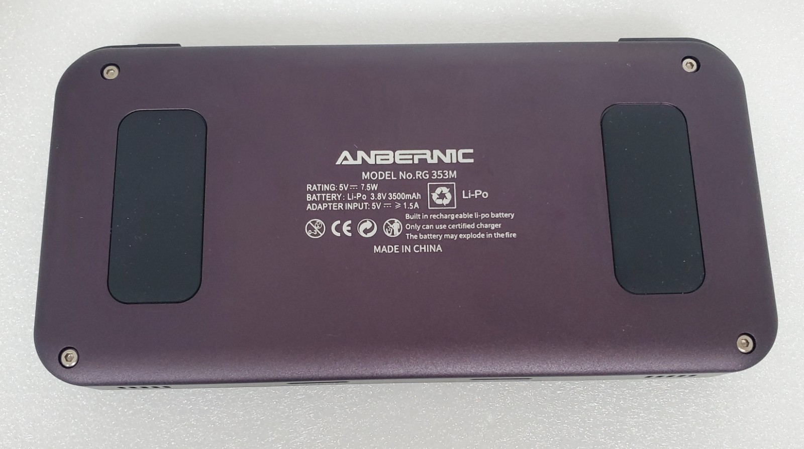 Anbernic RG 353M Purple Modded with Sakura Retro Mod Buttons RG353M