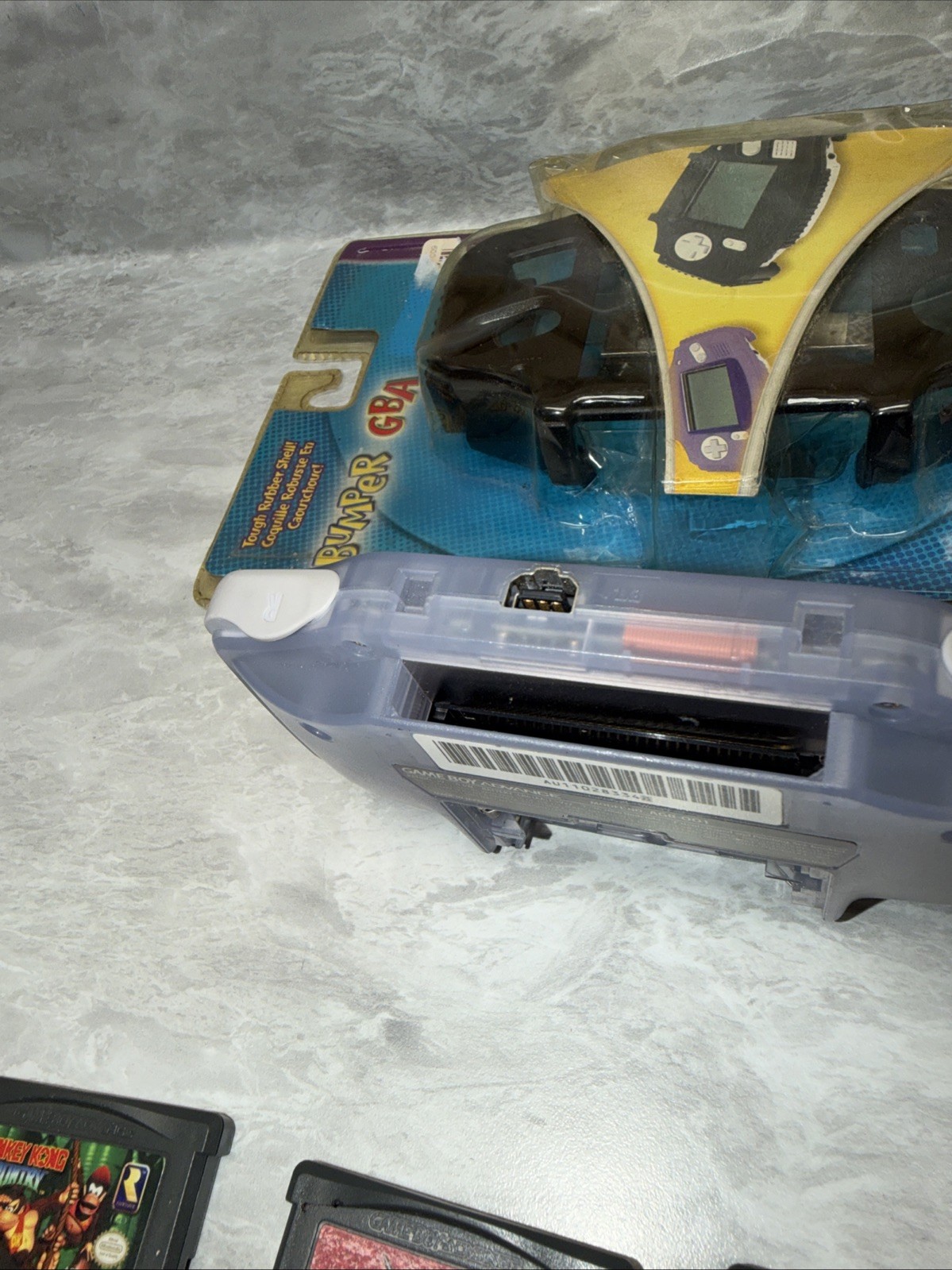 Nintendo Game Boy Advance Console System – Clear Glacier Bundle 15 Games And Acc