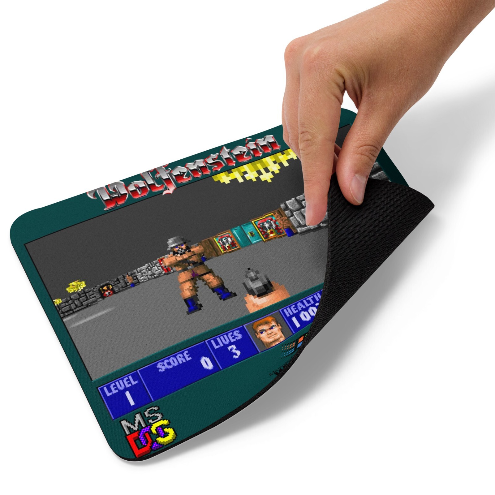 Wolfenstein 3d PC, 1995 Mouse Pad NEW 9.5″ x 7.75″ Non Slip Gaming ID Software