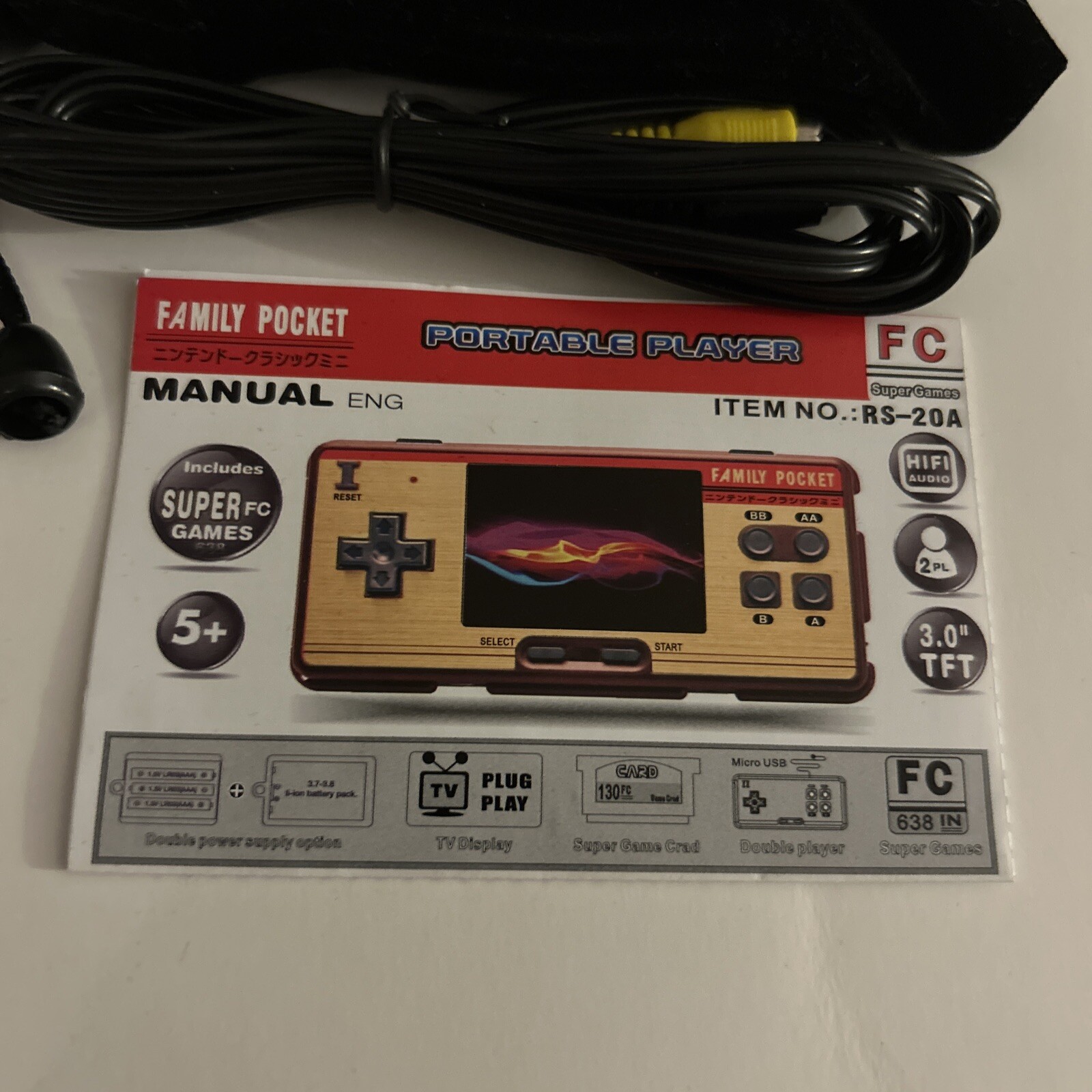 Family Pocket Handheld- 30th Limited Edition Mobile Game Console- Model RS-20A