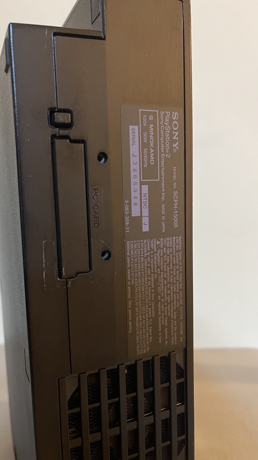 Sony PlayStation 2 PS2 black SCPH-15000 Console Working NTSC-J
