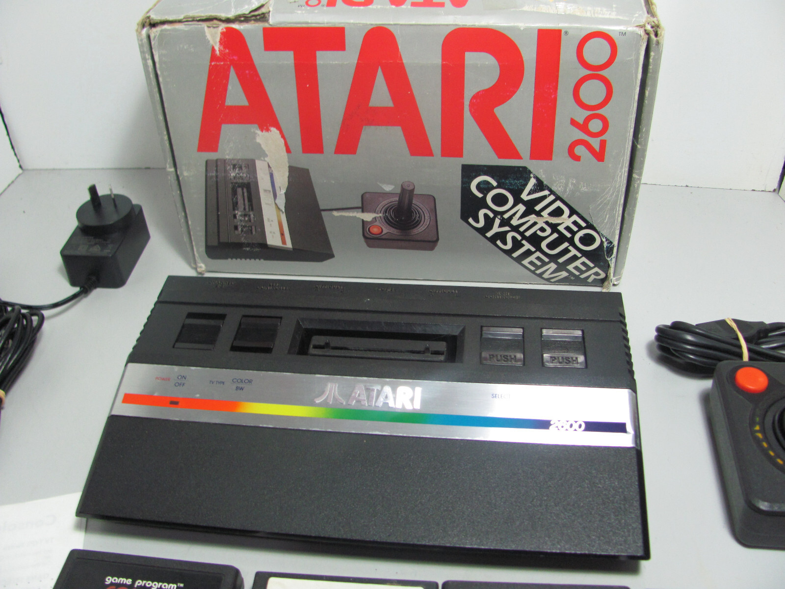 Atari 2600 JR Console 5 Games All Fully Tested & Working With Original Box