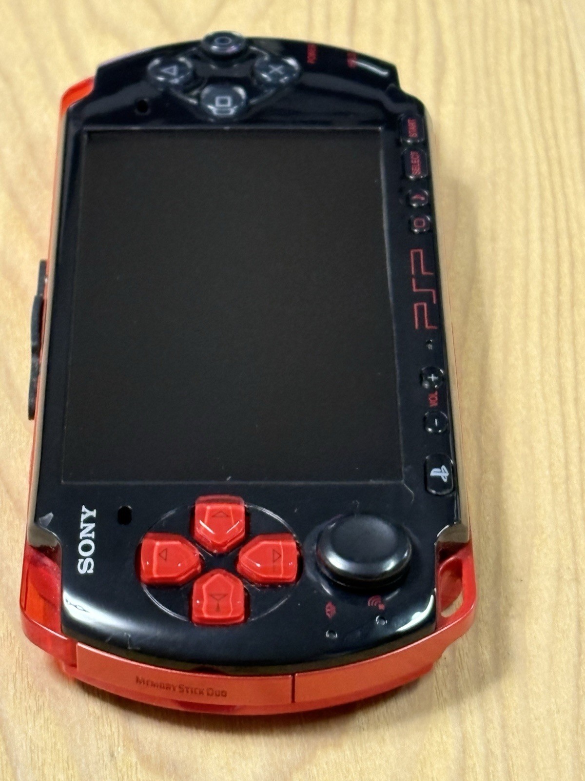 Sony PSP 3000 Black Red Console Only Japanese Version Tested Working