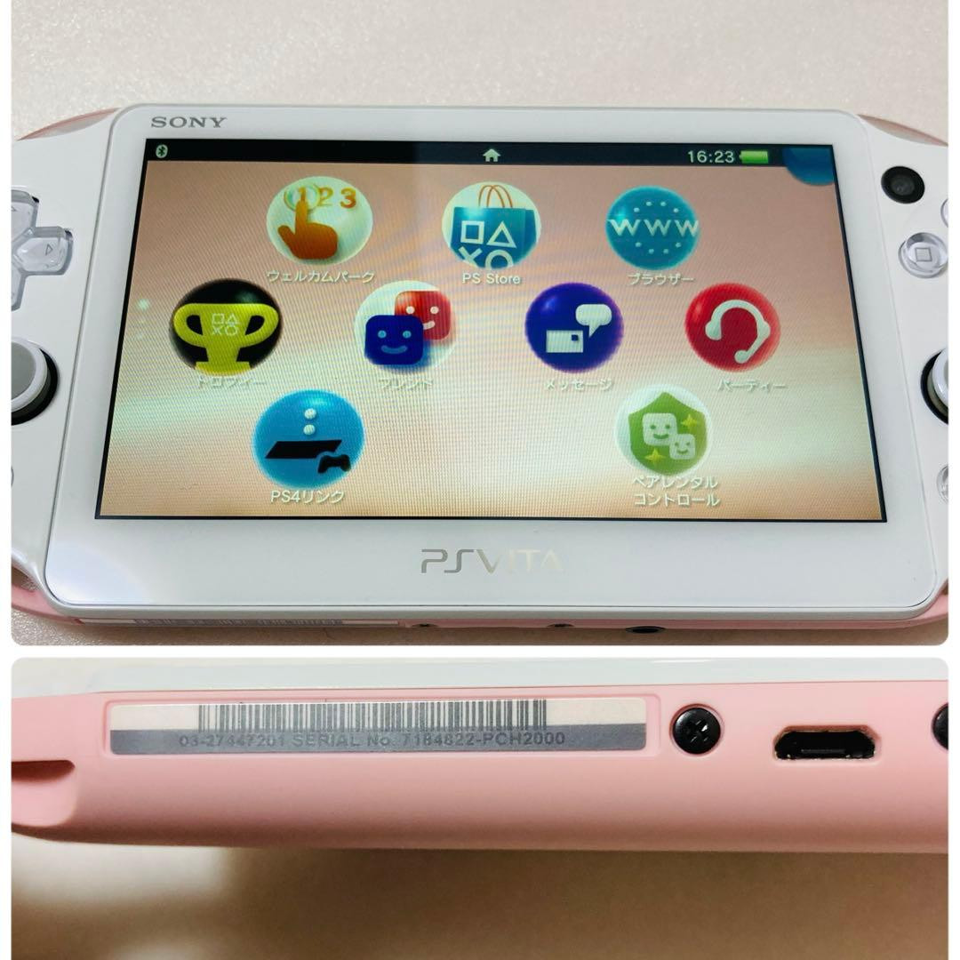 Sony PS Vita Slim PCH-2000 ZA19 Light Pink White Console Boxed Tested Japan F/S