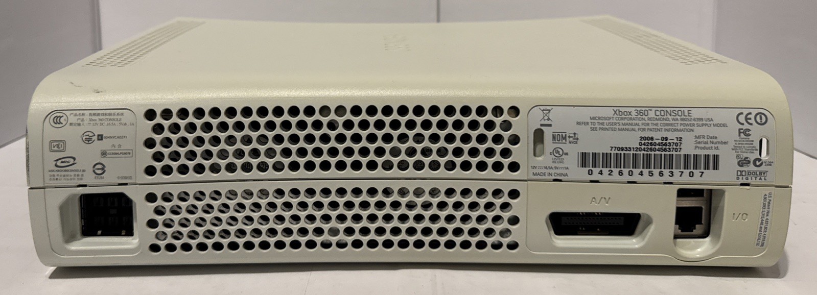 Xbox 360 Arcade White Console Xenon No HDMI NXE Dashboard Deep Cleaned 👀 Tested