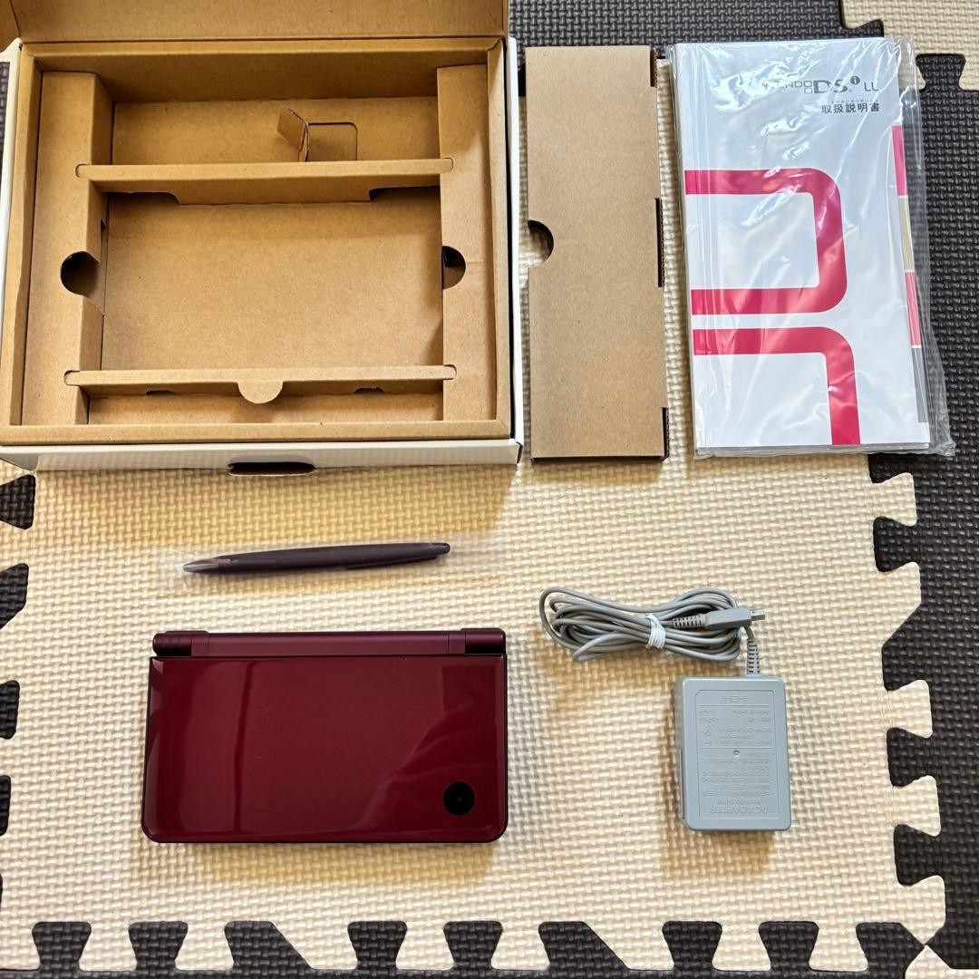 Nintendo DSi LL Wine Red Console Tested Working Region Free Boxed Complete