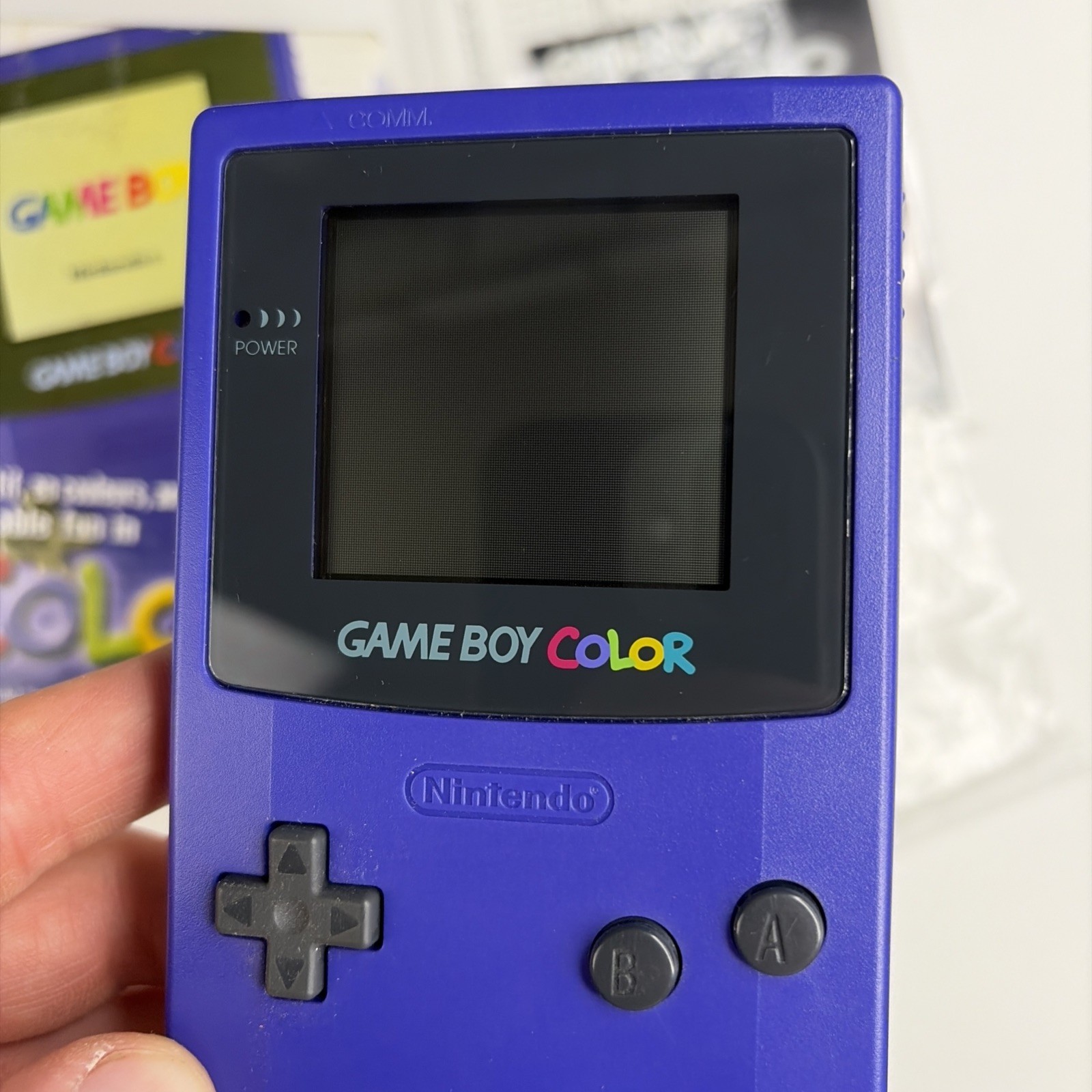 CLEAN Nintendo OEM GameBoy Color GRAPE Console CIB In Box Purple CGB-001