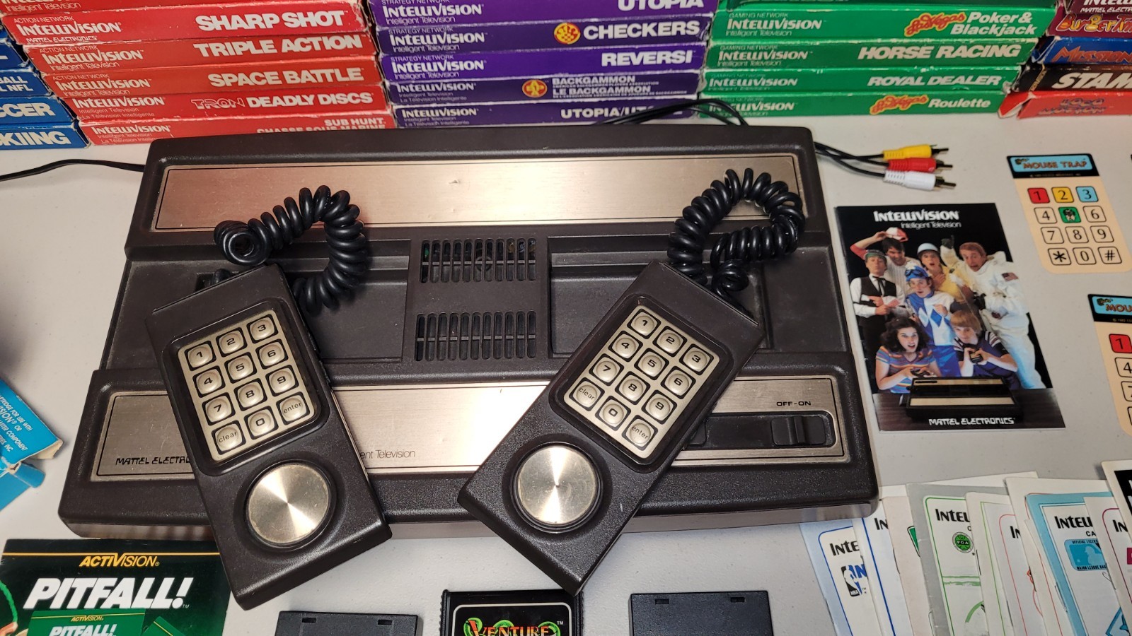 Mattel Intellivision Game system console with 65 games * See pics & Video!