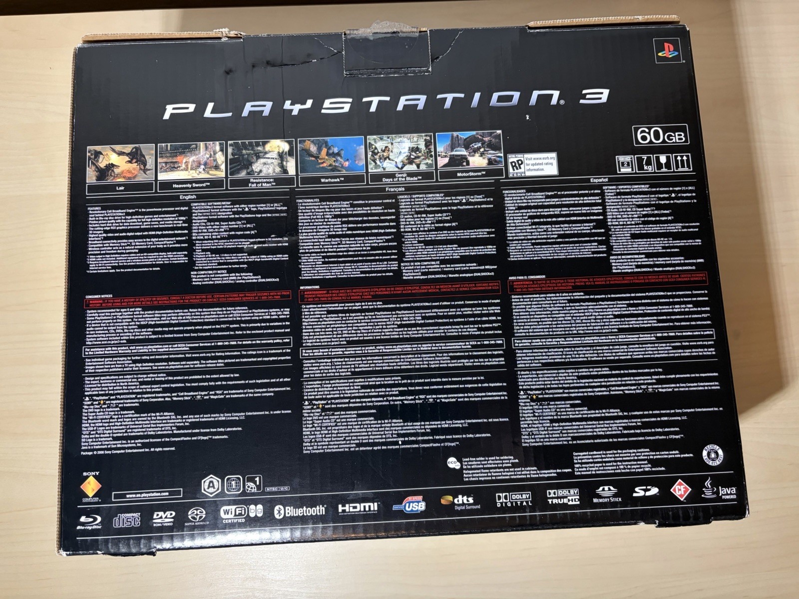 Sony PlayStation 3 PS3 60GB Backwards Compatible CECHA01 Modified Retail Display