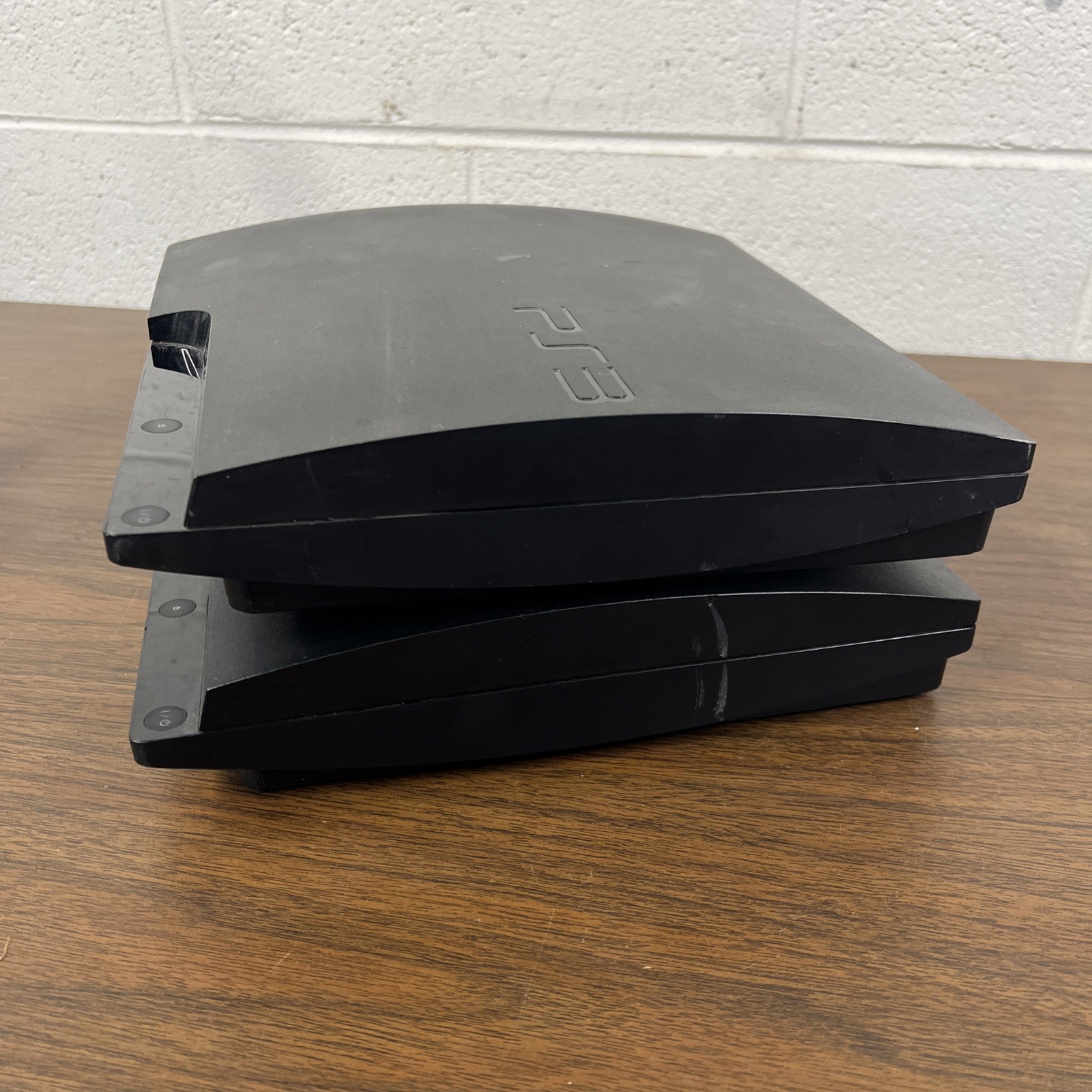 Lot Of 2 Broken Sony PlayStation 3 PS3 Slim CECH-3001 Consoles For Parts/Repair