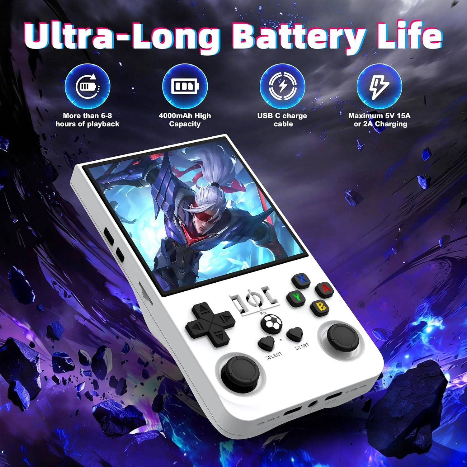 R36MAX Retro Handheld Game Console, Retro Gaming Console with 64G Built-In 18000