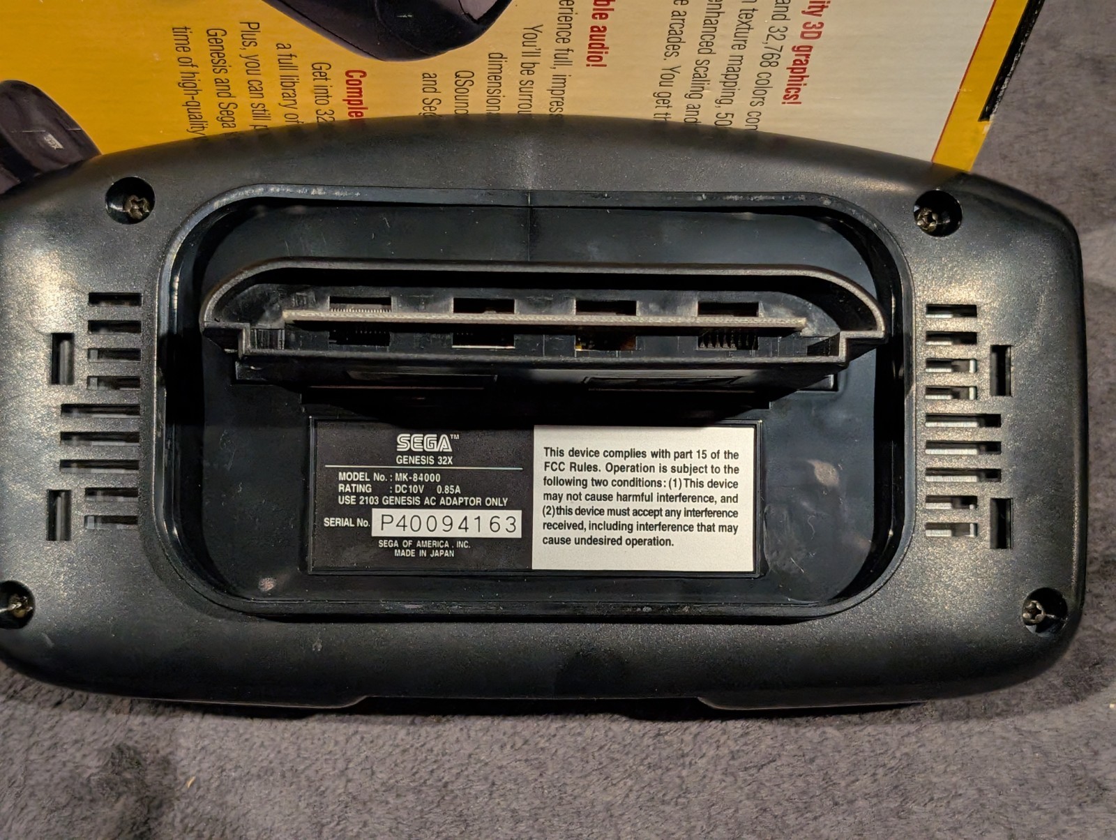 Sega Genesis 32x Video Console – (MK-84000A), Complete, Great Condition. Working