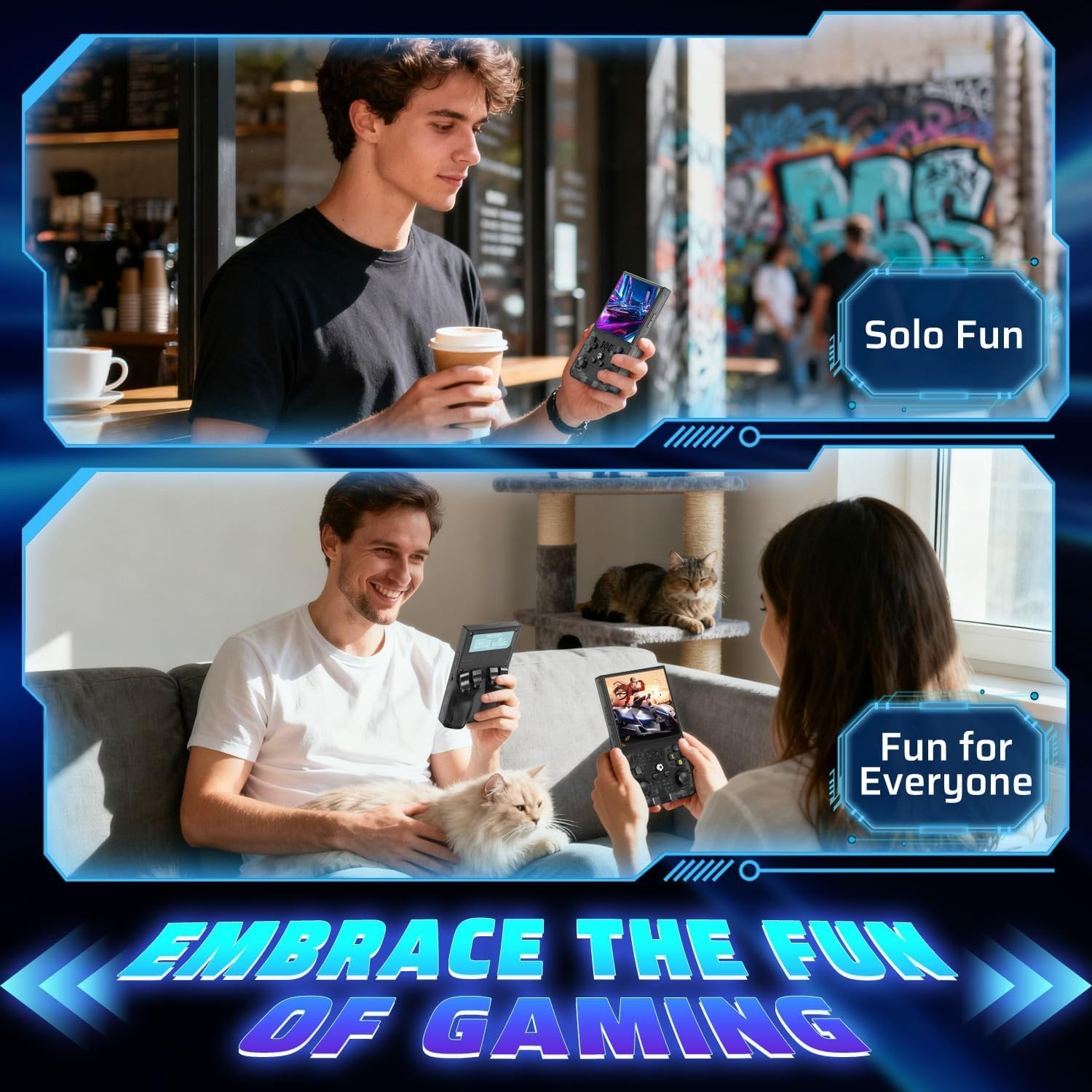 Ultimate Retro Handheld Console – 64GB, 4-Inch IPS Display, Long Lasting Battery