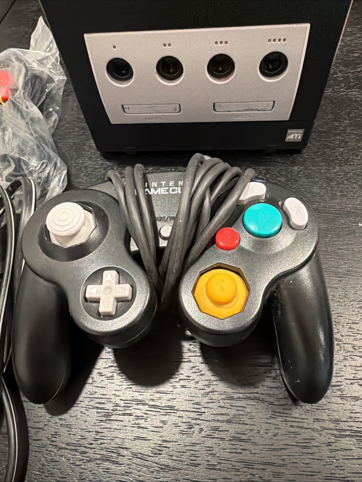 Nintendo GameCube Black Console DOL-101 (USA) with OEM Controller & Cables