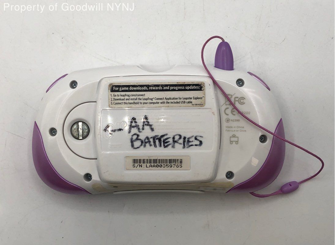 LeapFrog Leapster Explorer White Purple Tangled Mr Pencil 3 Game Console Lot
