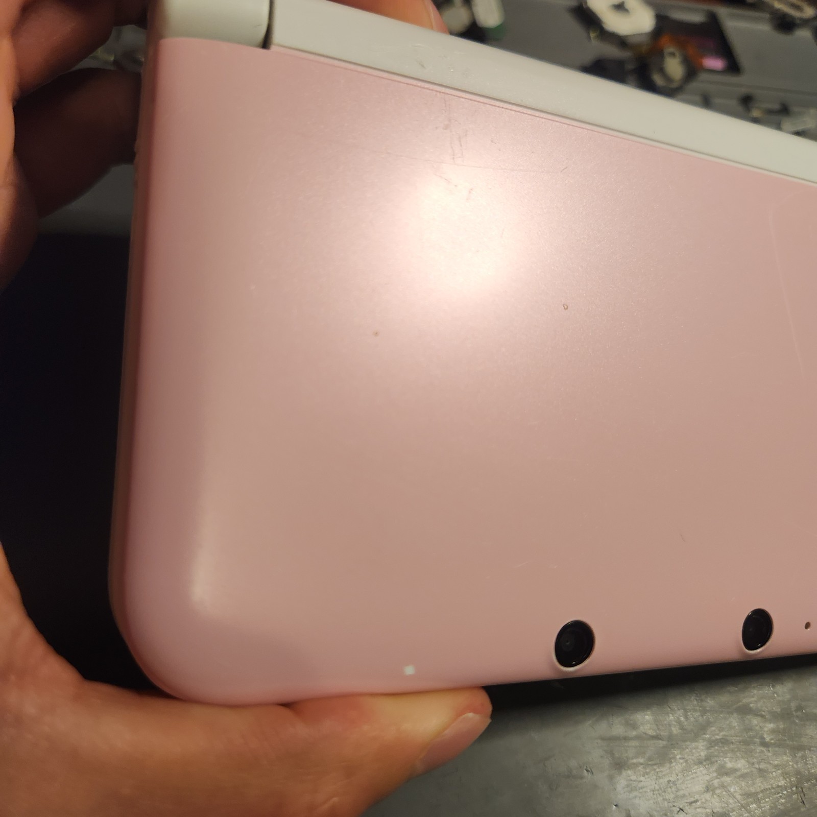 Nintendo 3DS XL White & Pink Handheld System w/Charger FREE Ship!
