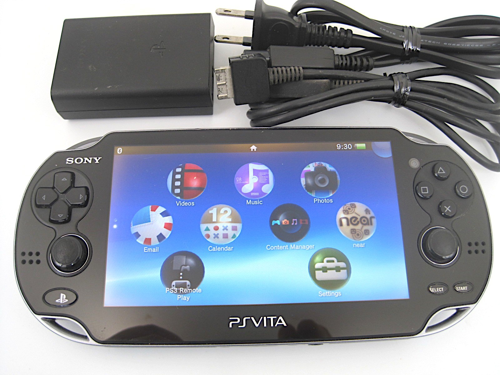Sony PS Vita PCH-1000 Black OLED Console Tested with 8GB Memory Card & Charger