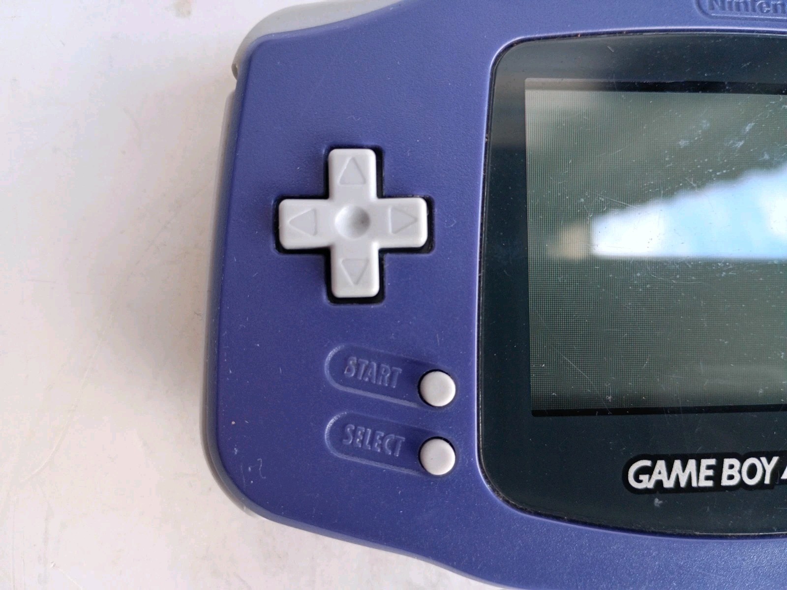 Nintendo Game Boy Advance AGB-001 Glacier Purple Console Tested Works + Game