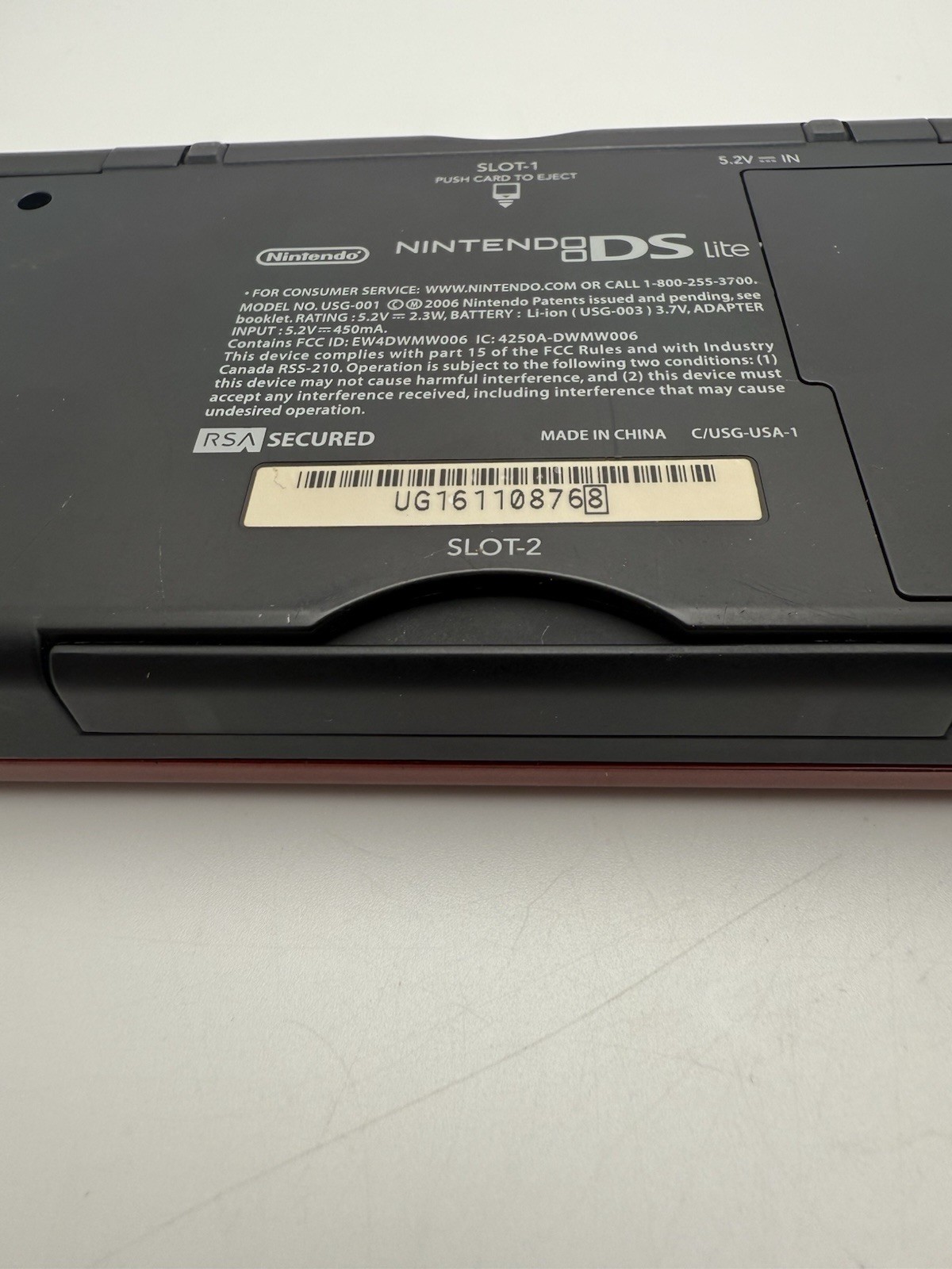 Nintendo DS Lite Handheld System Console Red/Black (USG-001) EXCELLENT CONDITION