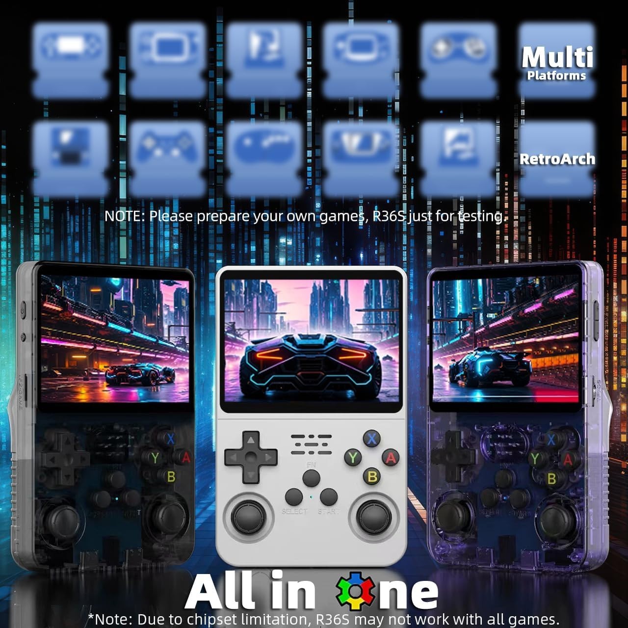 Consola Portatil Retro 64GB Pantalla 3.5 IPS 3000 Juegos Clasico Sistema Abierto