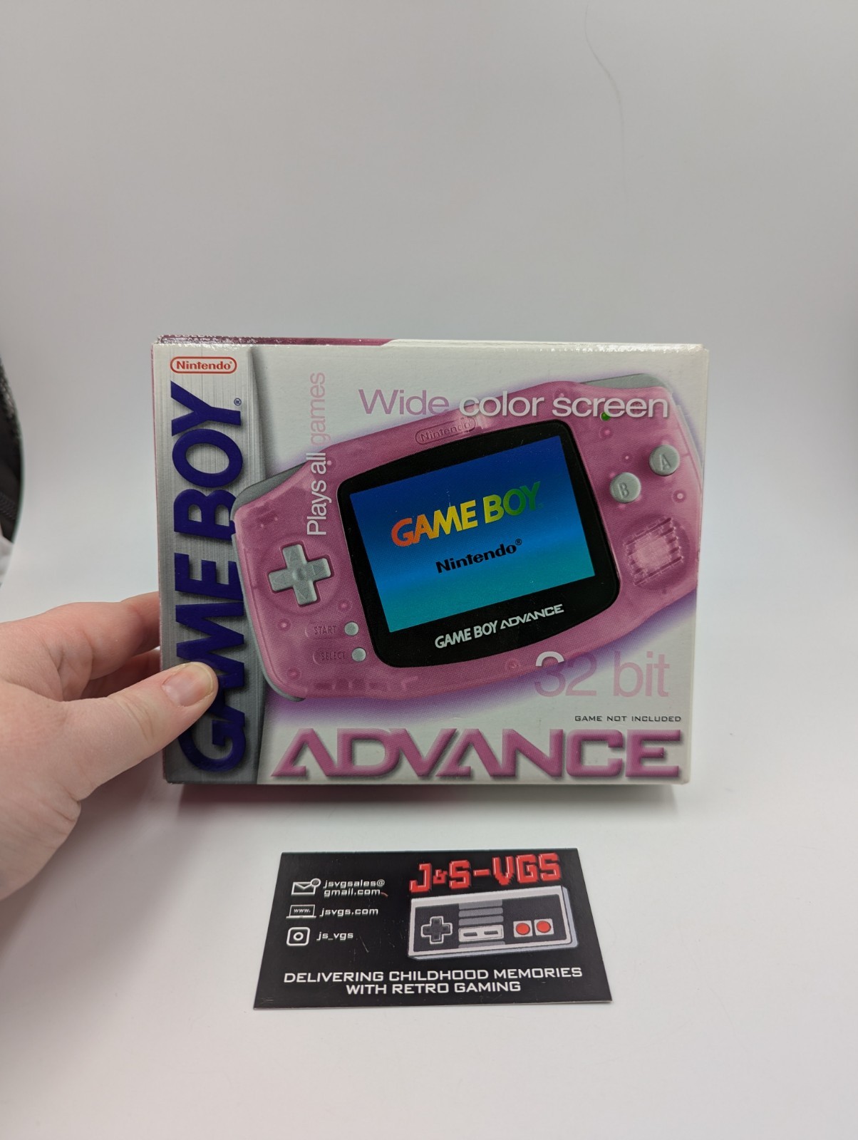 Nintendo Game Boy Advance Fuchsia Pink Console CIB Complete in Box