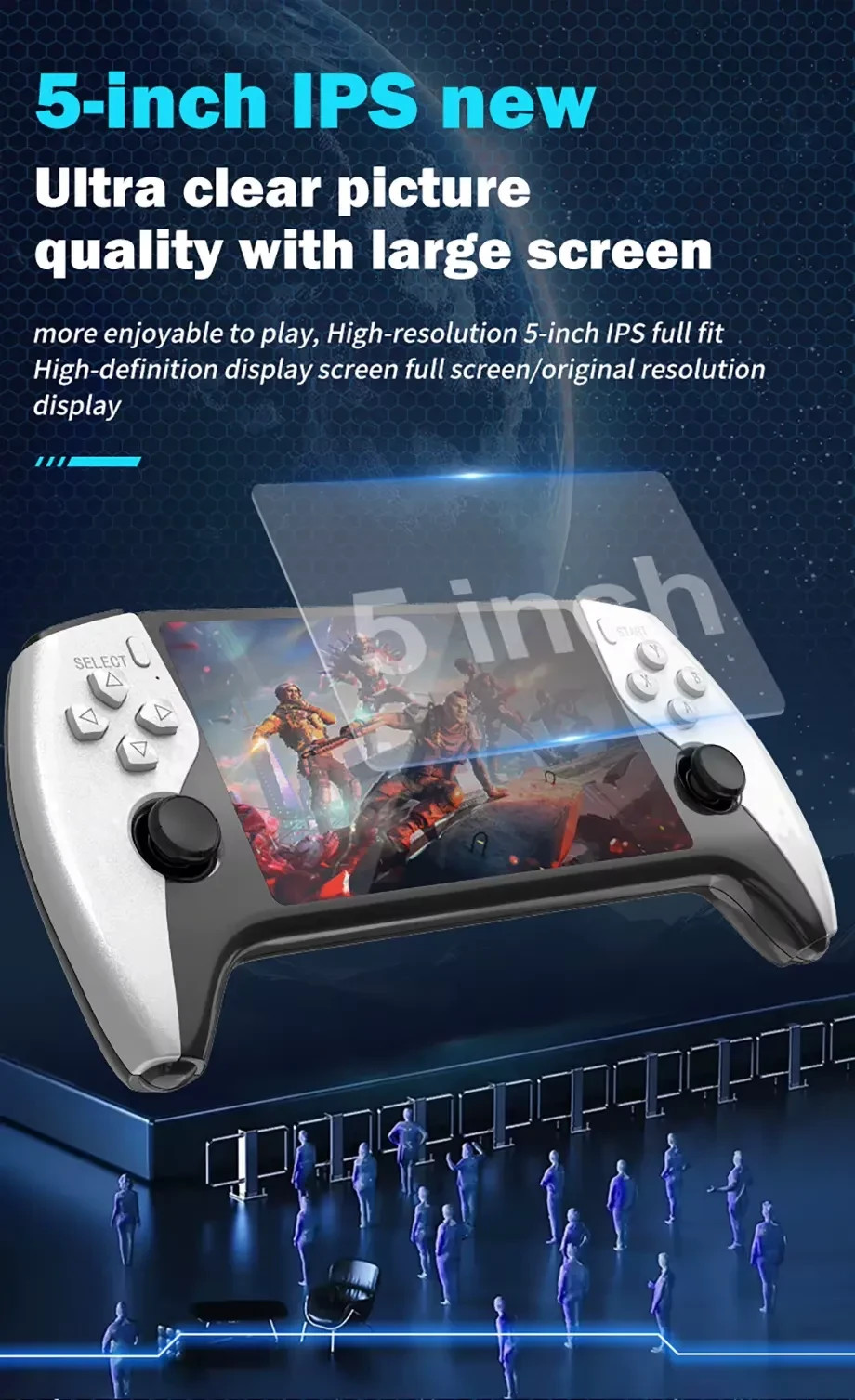 SF3500 5” IPS Handheld Game Console 64G 3000mAh Retro Player Xmas PARTY GIFTS
