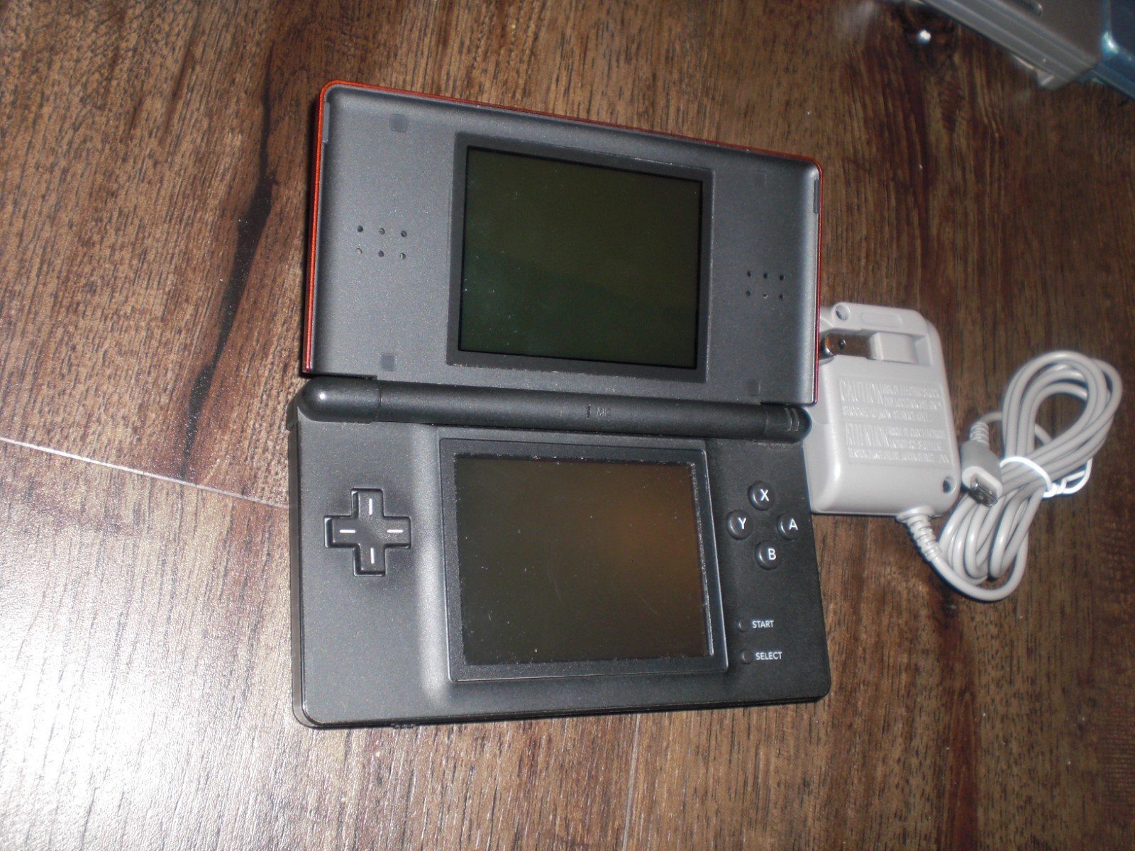 Nintendo DS Lite Red Onyx Black Console System + Charger Plays DS & GBA Games