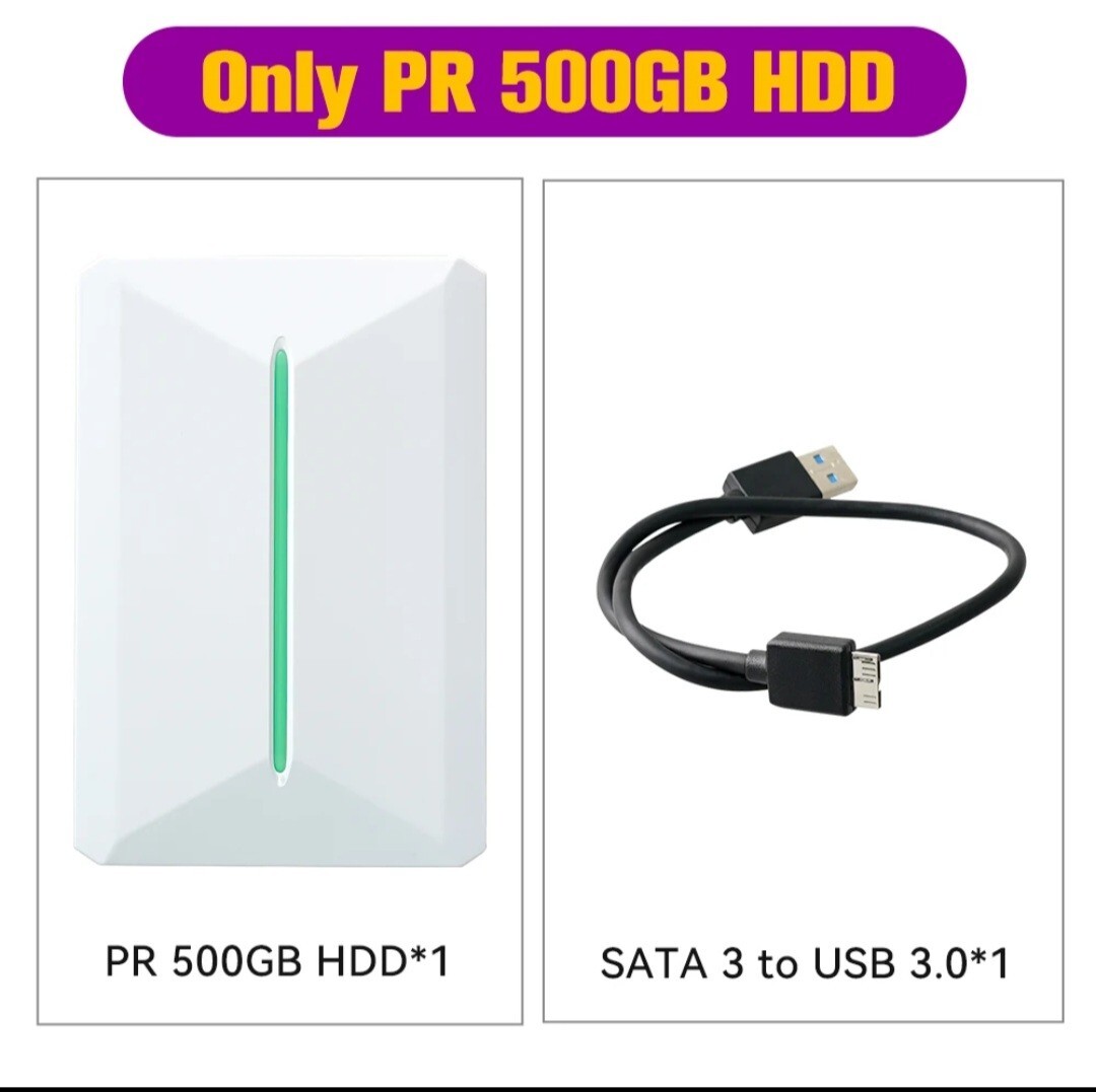 Game Console Hdd 500GB, Plug and Play Video Game Console with Built in