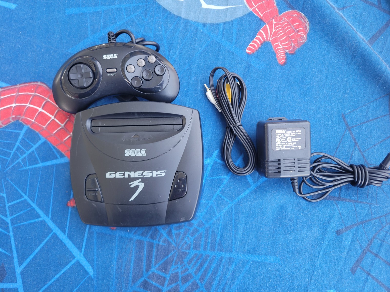 SEGA Genesis Model 3 Console Complete System With 6-Button Controller & Plugs