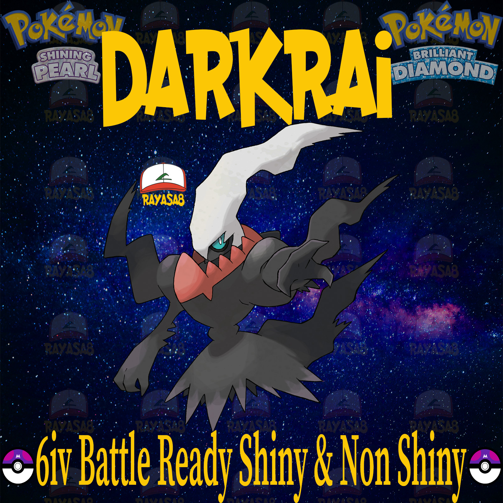 Shiny Darkrai Mythical 6iv Non Shiny Pokemon Brilliant Diamond & Shining Pearl