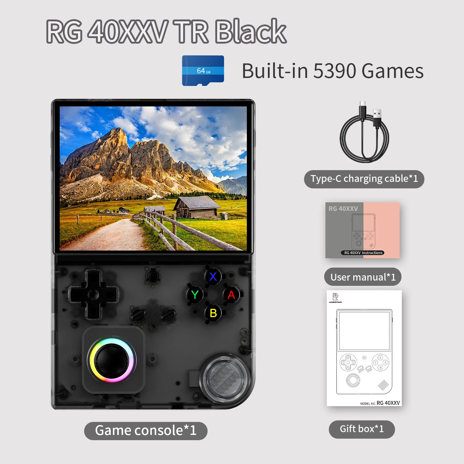 Retro Handheld Game Console 5000 Games IPS Screen WiFi HDMI Linux 64 Bit