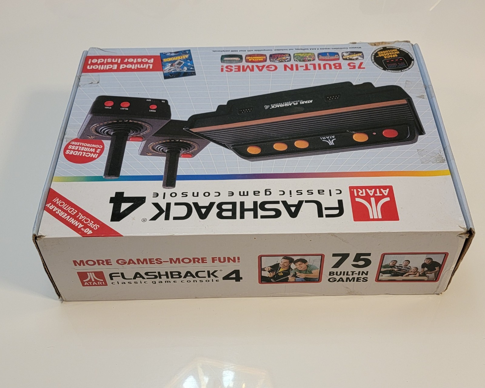Atari Flashback 4 Classic Game Console Deluxe Tested Working Games Collector