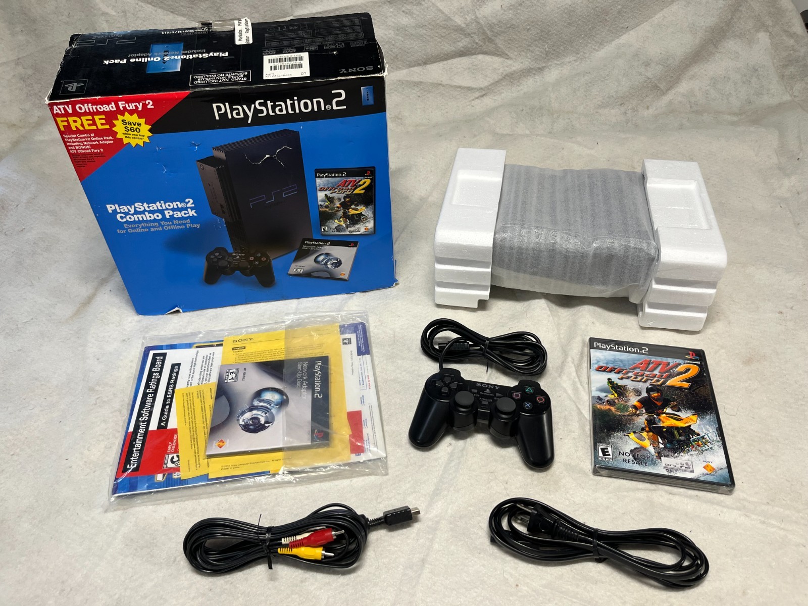 Sony Playstation 2 Combo Pack PS2 Console System 39001/N Original BOX Online SET