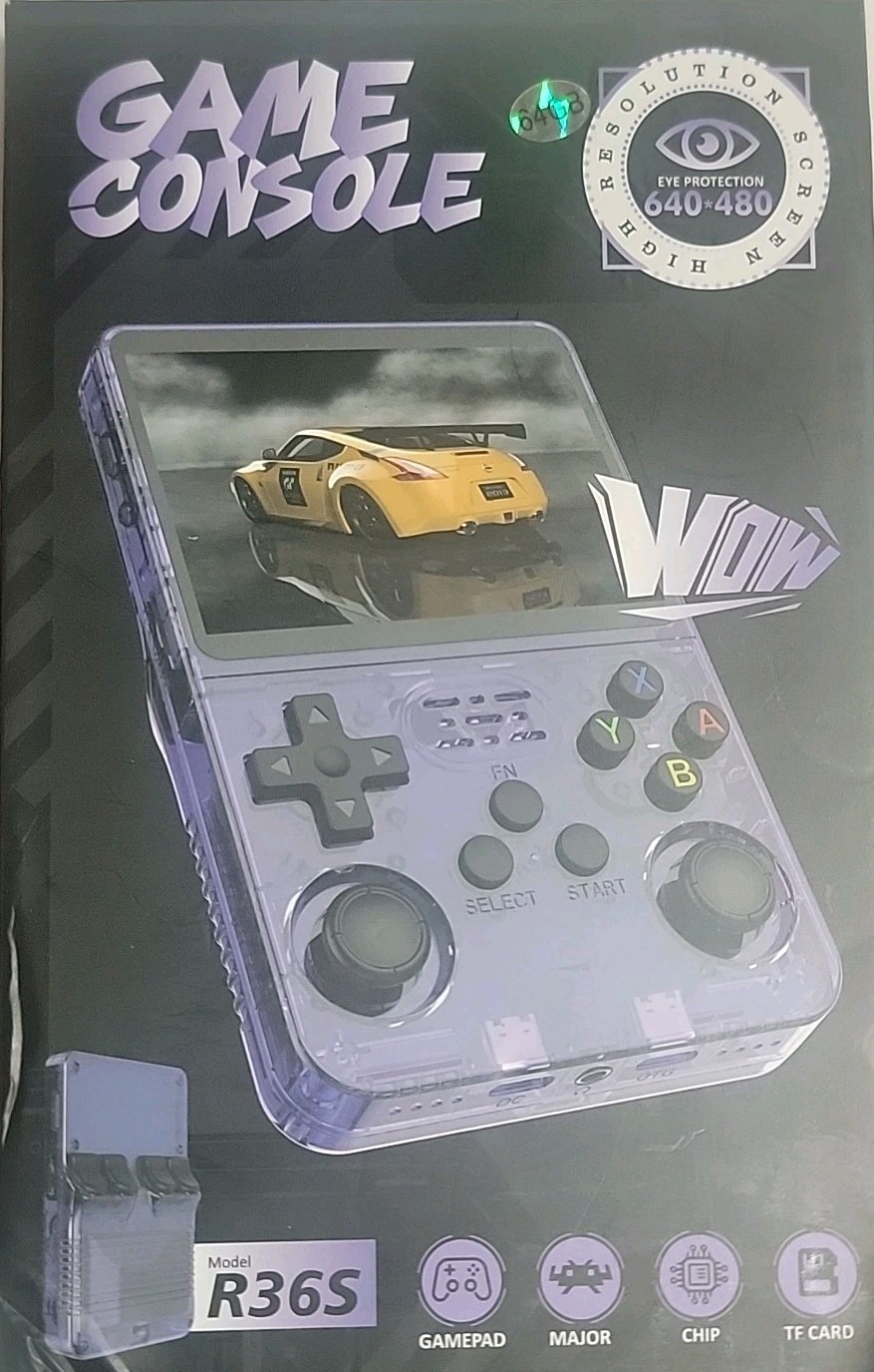 64GB, R36S Retro Handheld Video Game Console 25003 Games Available 3.5″Screen