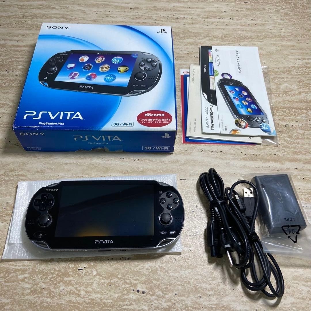 PS Vita 1000 Crystal Black 3G Wi-Fi Complete Excellent 6681