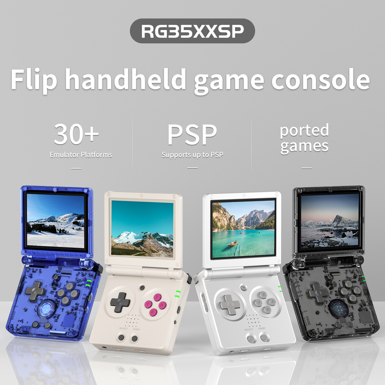 ANBERNIC RG35XXSP Retro Handheld Game Console Linux 64G 5K+ Game 3.5″ IPS Screen