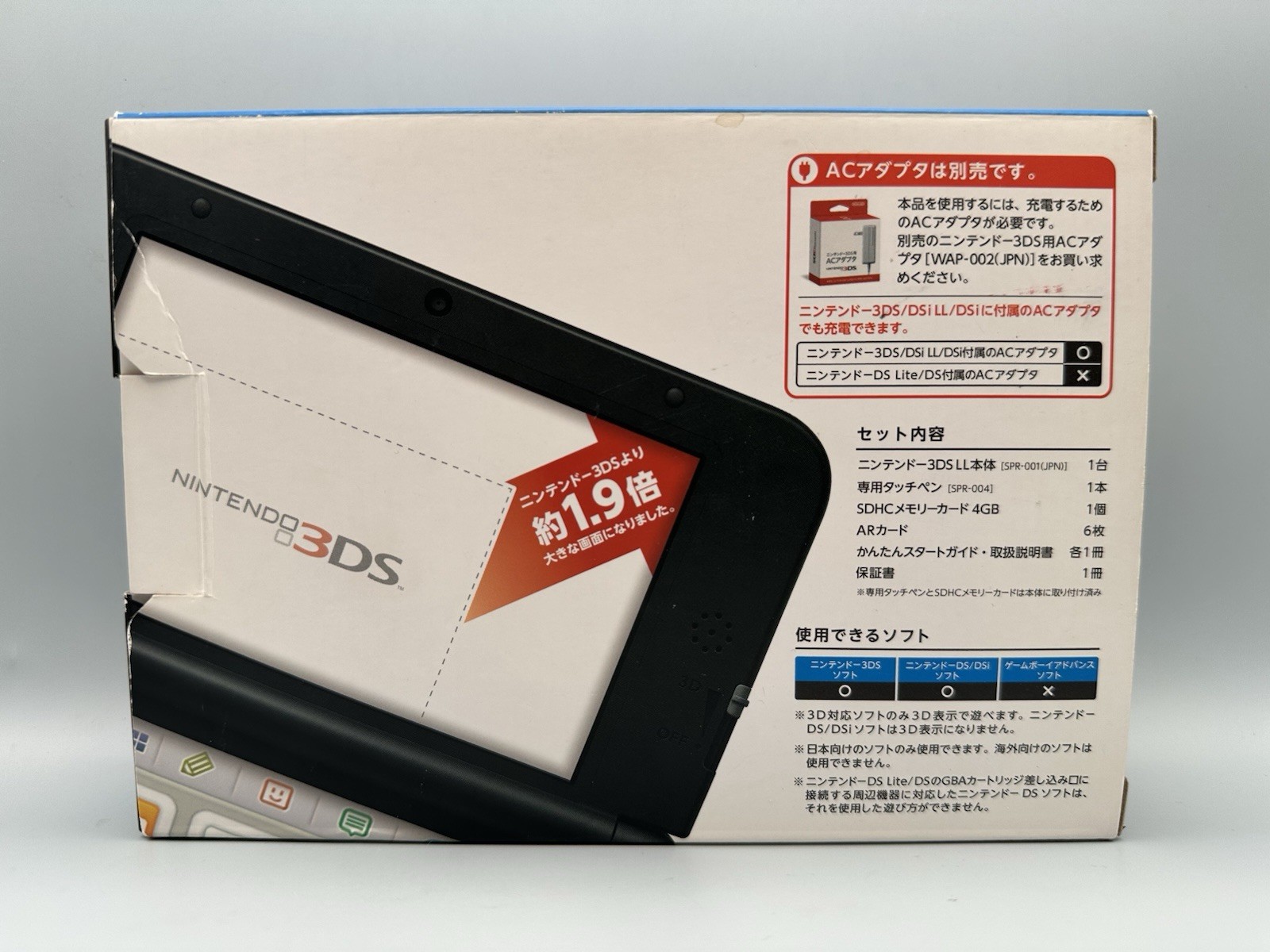 Nintendo 3DS LL / 3DS XL Blue Black Console NTSC-J Japan Tested Working